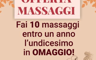 Promo Annuale: 10 massaggi + 1 omaggio
